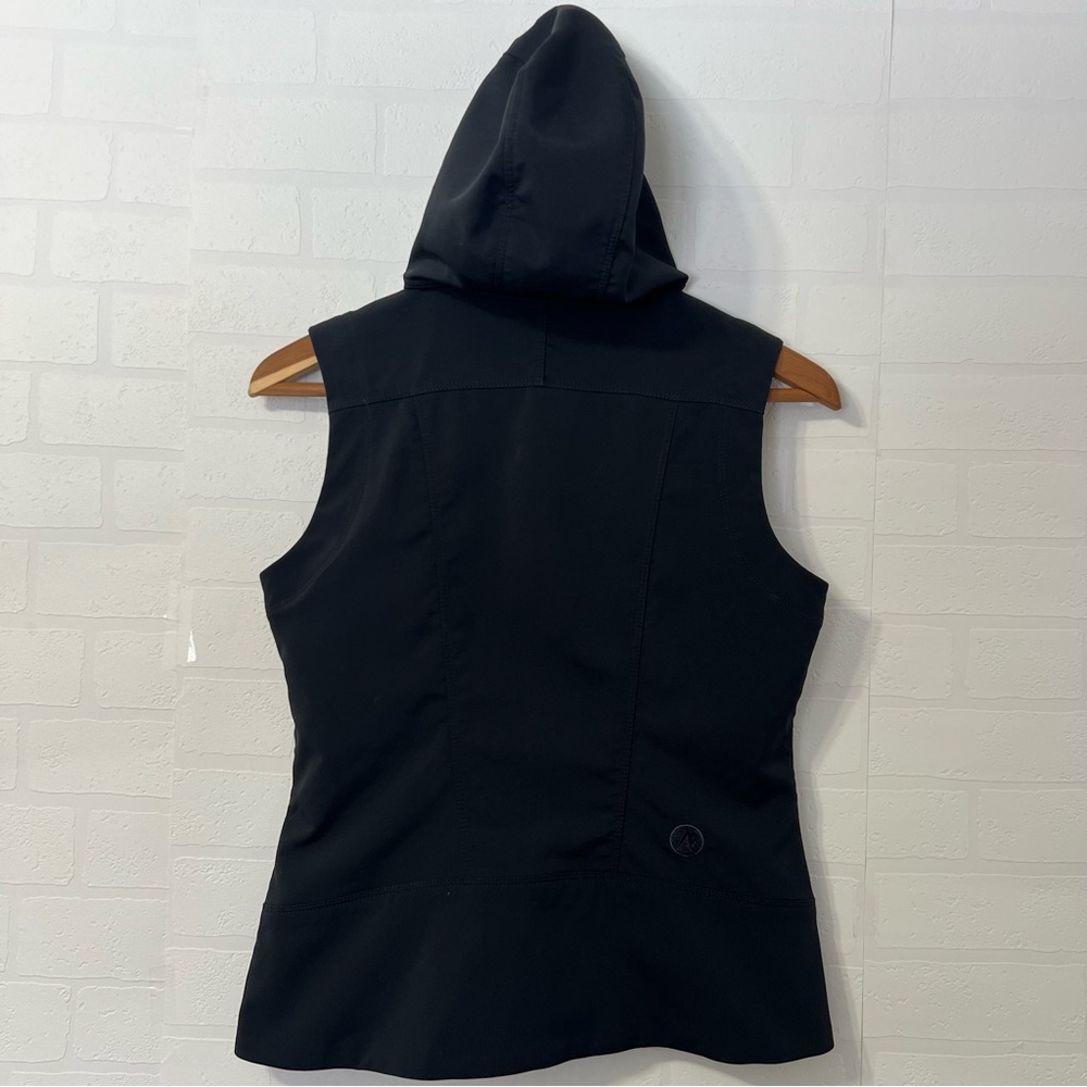 Marmot Black Zip Up Hooded Hiking Outerwear Gorpcore Granola Girl Vest Size XS - Picture 2 of 15